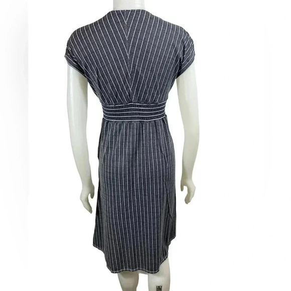 Max Studio Blue & White Striped Pockets Dress Size XS - Picture 5 of 11